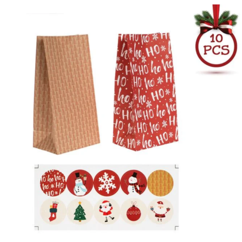 Yılbaşı Hediye Paketi 10'lu Kağıt Ambalaj