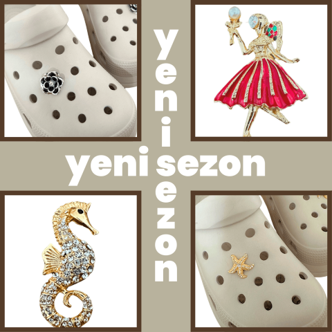 Metal Terlik Süsleri, Crocs Terlik Aksesuarı, Crocs Metal Terlik Charm