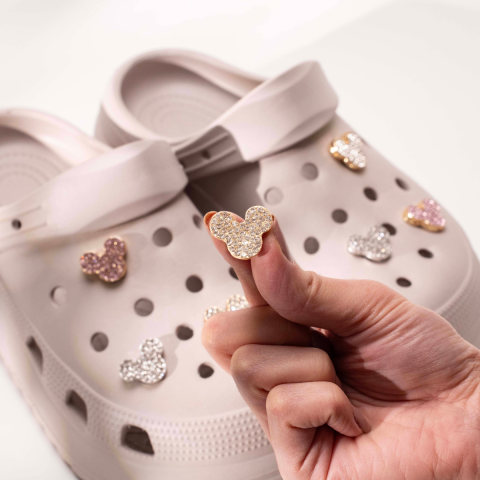 Mickey Mouse Jibbitz, Crocs Terlik İçin Aksesuar, Taşlı Mickey Mouse