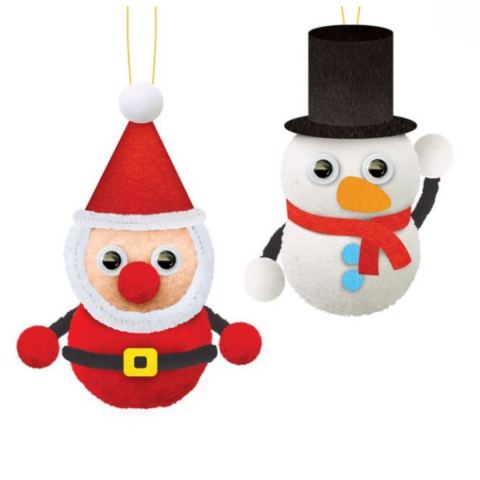 Ponponlu Noel Baba ve Kardan Adamlı Noel