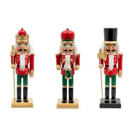 Ahşap Fındıkkıran Figür – 25 cm (3 Farklı Tasarım)  Yılbaşı Dekoru